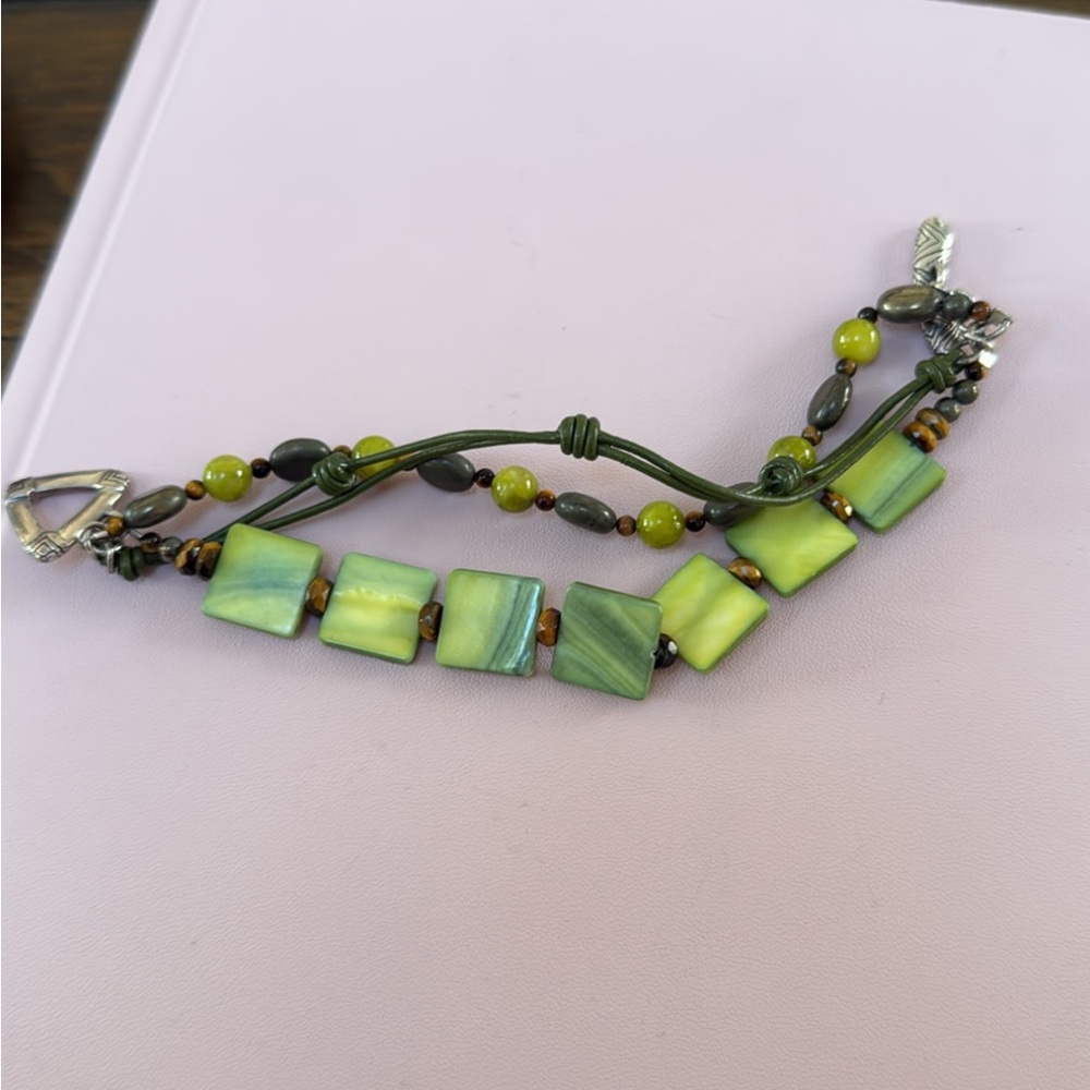 Silpada Green Mother-of-Pearl Bracelet B1132